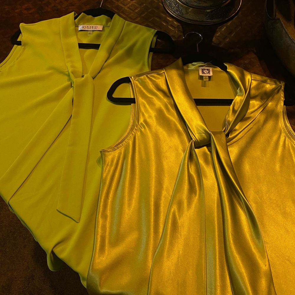 Anne Klein and Kasper Sleeveless Tops Bundle, Large
